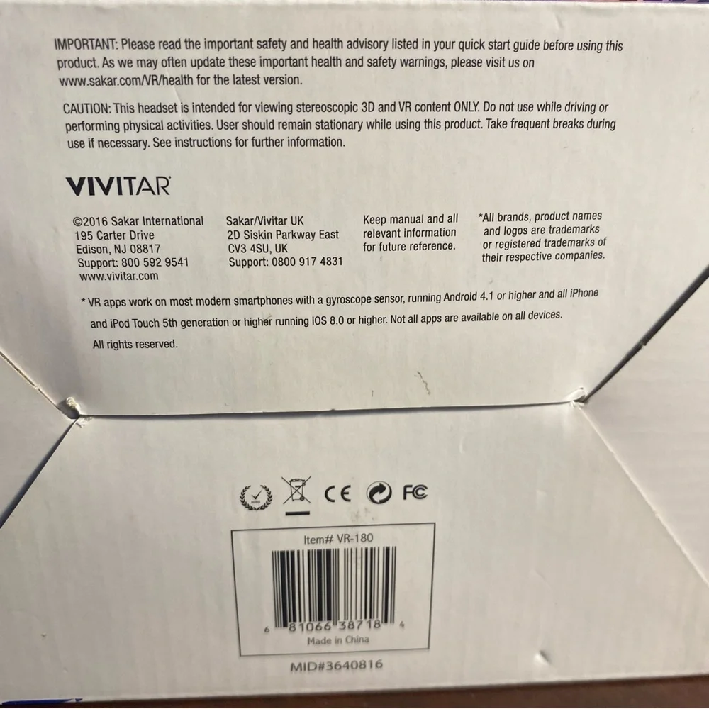 Vivitar: Dream On Virtual Reality Headset